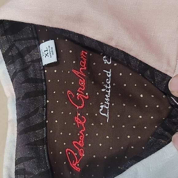 Robert Graham Limited Edition 'Sahara Desert' Men's Linen Shirt, Size XL. EUC! - Picture 7 of 16